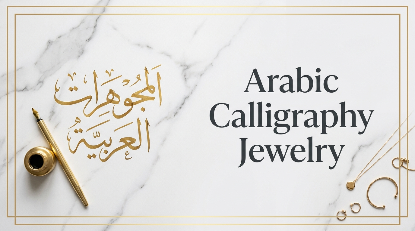 Arabic calligraphy jewelry Toronto 2026 — custom name pendants, Allah pendants, Ayat al-Kursi, and wedding band engravings in gold and diamond, Al-Asali Custom Jewelry